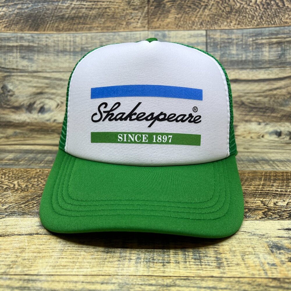Shakespeare Mens Trucker Hat Green Snapback Fly Fishing Throwback Cap